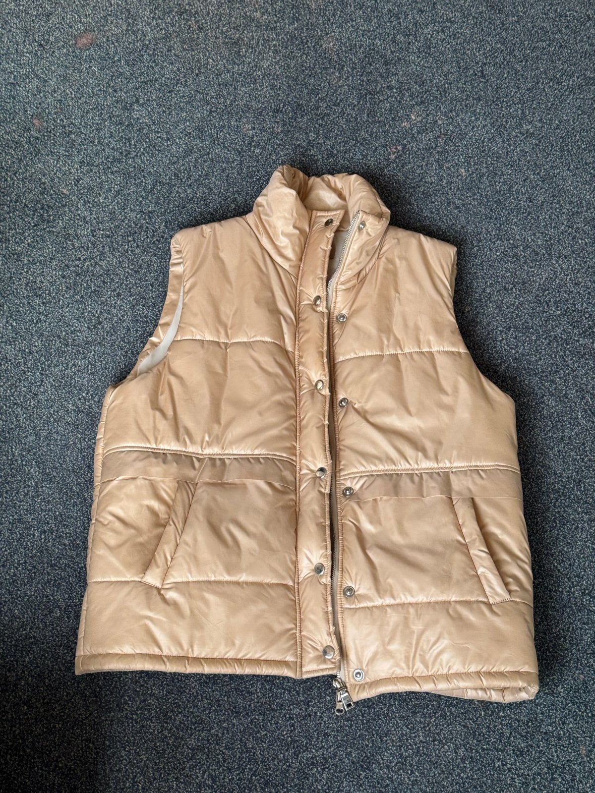 Stijlvol Teplo by Wearcocaine Puffer Bodywarmer Beige, Ophalen of Verzenden, Zo goed als nieuw, Maat 36 (S), Beige
