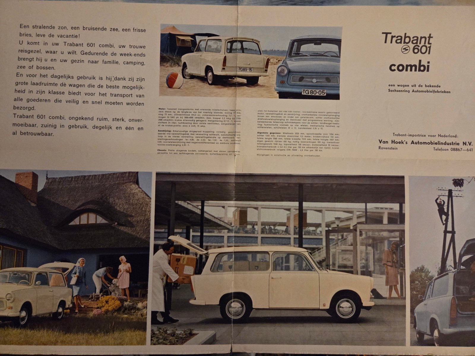 Brochure Trabant 601 Combi, Ophalen of Verzenden, Zo goed als nieuw, Overige merken