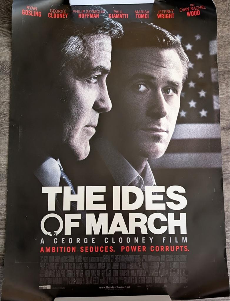 Originele Filmposter The Ides of March - George Clooney, Verzamelen, Rechthoekig Staand, Ophalen of Verzenden, Zo goed als nieuw