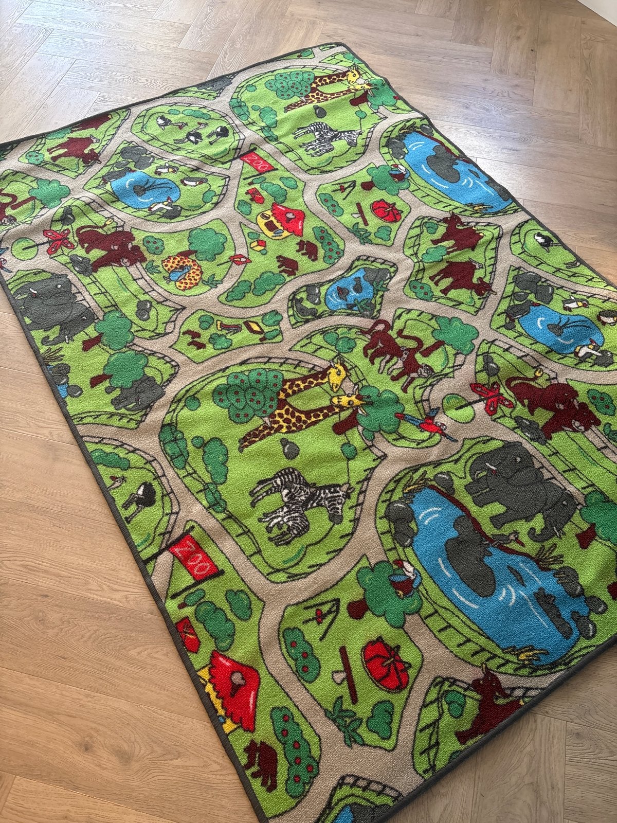 140x200 Speelkleed met dieren en wegen - Zo goed als nieuw, Ophalen of Verzenden, Zo goed als nieuw