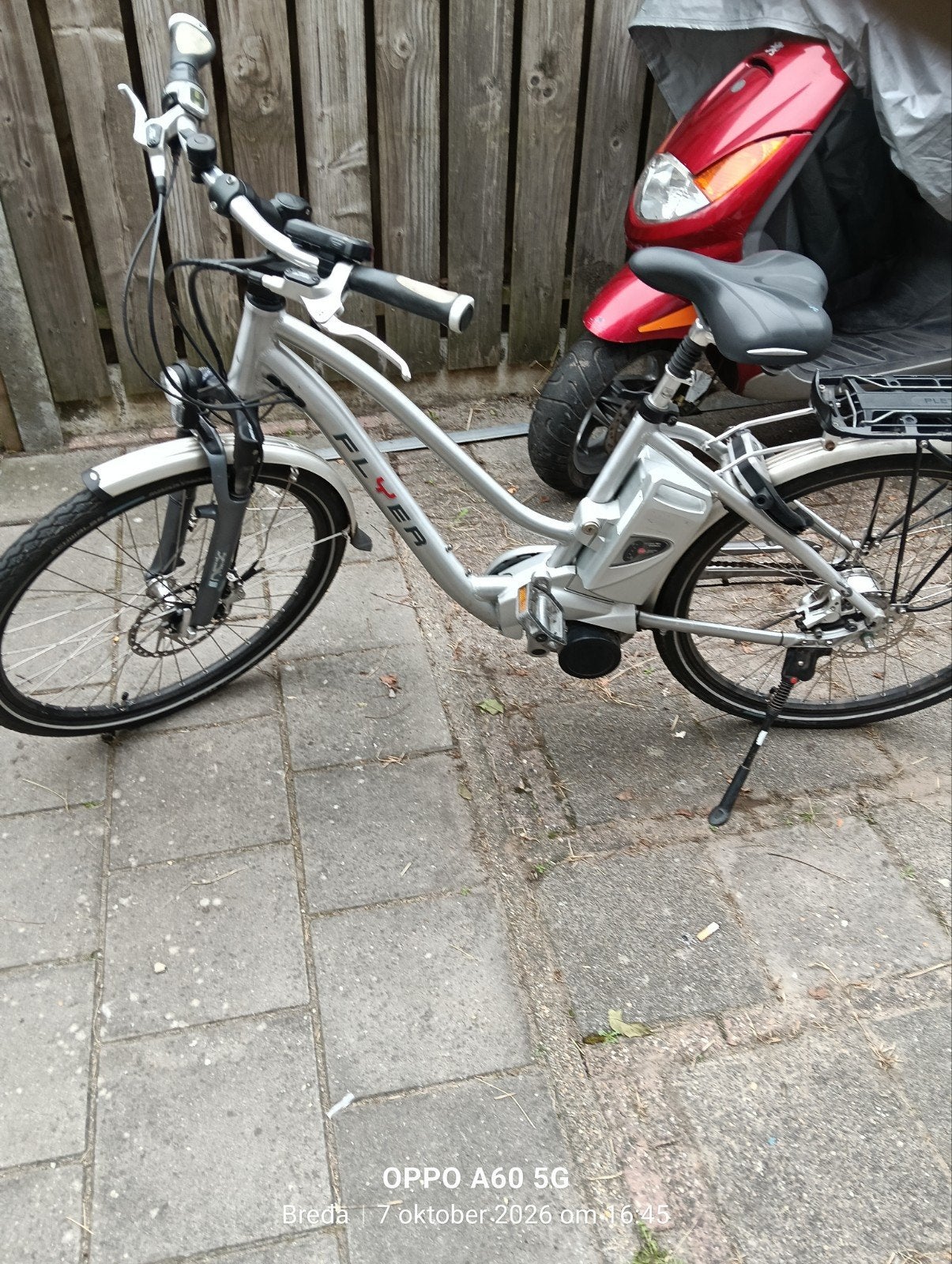 Flyer elektrische fiets met Shimano Nexus 8 versnellingen, Gebruikt, 51 tot 55 cm, 30 tot 50 km per accu, Ophalen