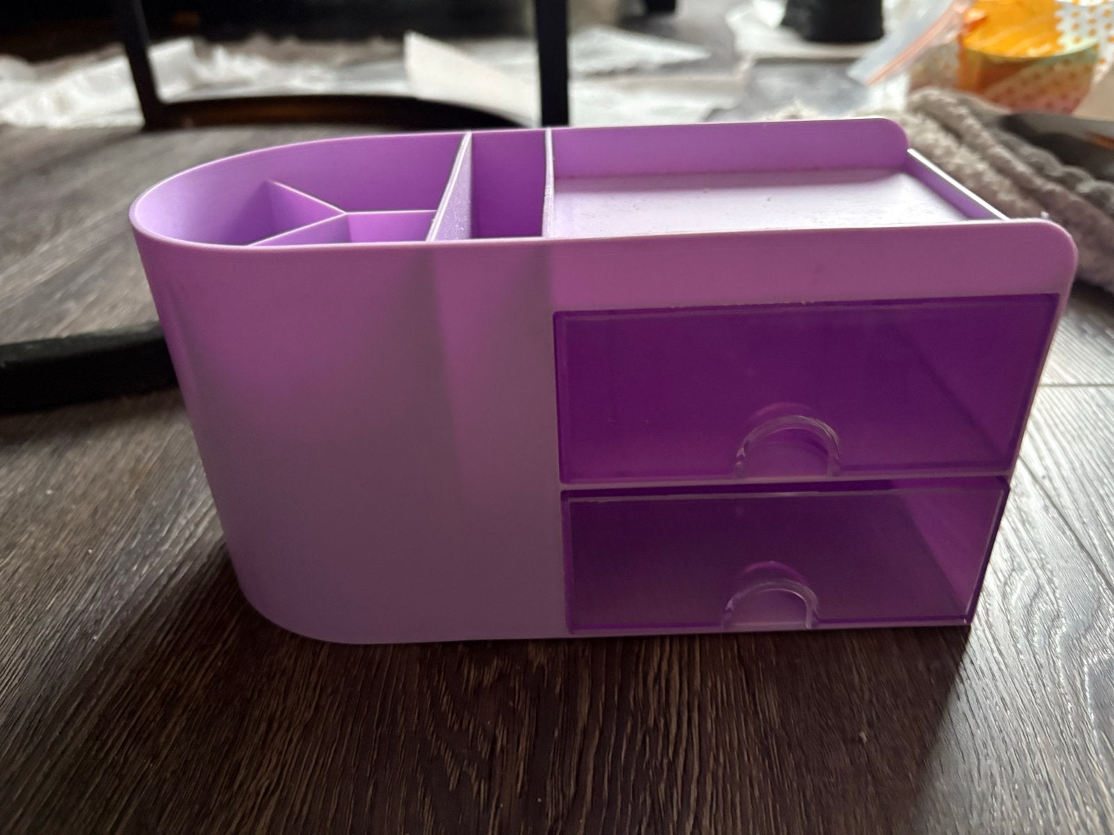 Paarse bureau organizer., Ophalen, Nieuw