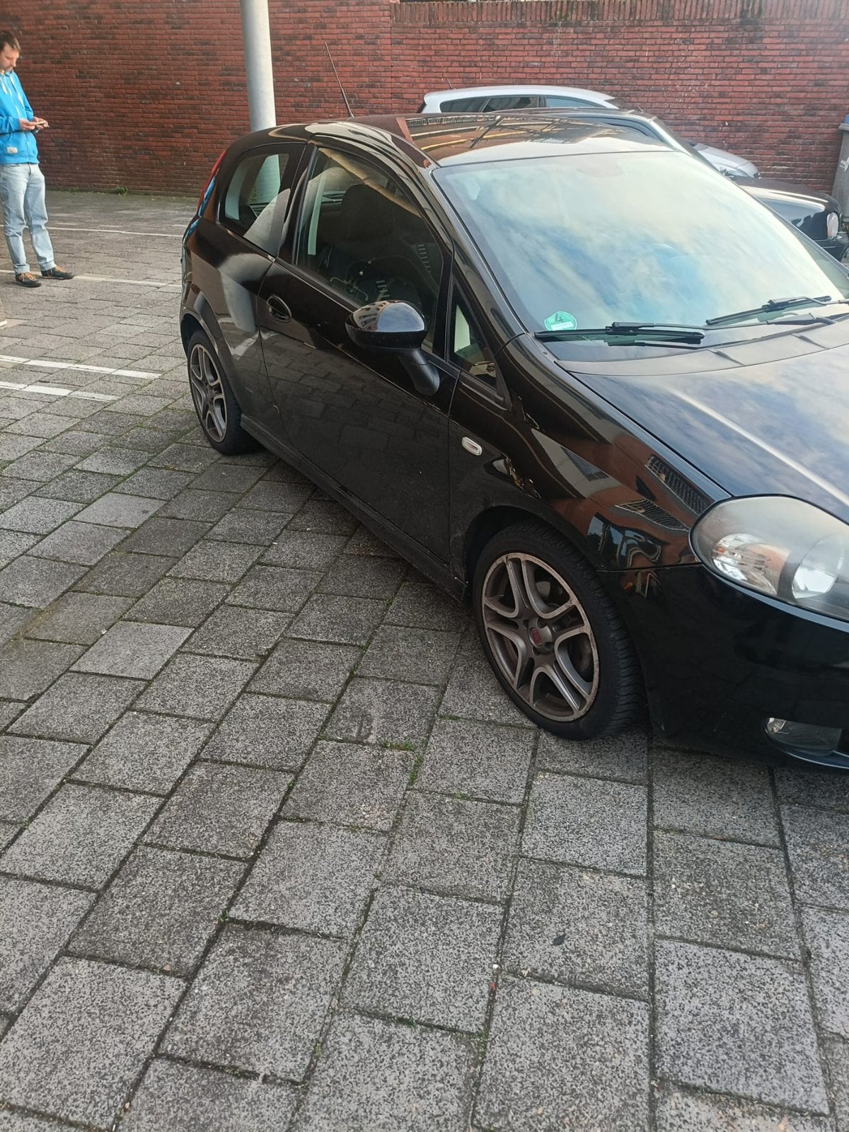 Fiat Punto 1.4 16V Turbo 3DR 2008 Zwart, Auto's, Voorwielaandrijving, 15 km/l, 4 cilinders, Origineel Nederlands
