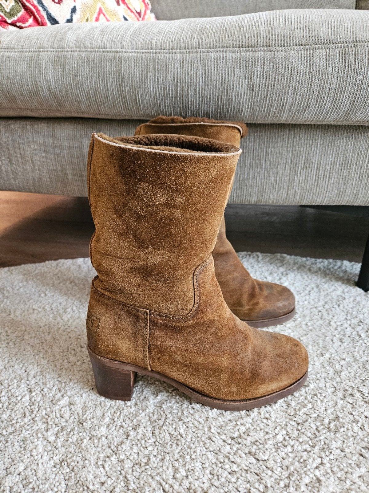 Shabbies suede laarsjes, Ophalen of Verzenden, Zo goed als nieuw, Zwart