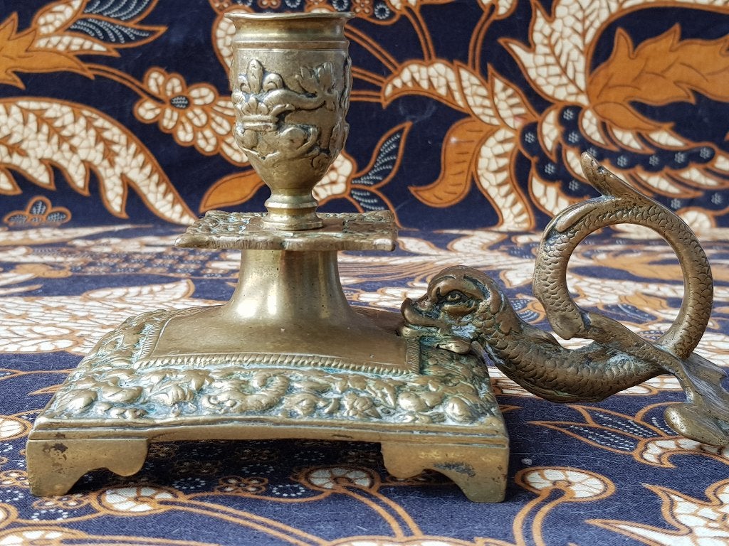 Mooie zware antieke bronzen blaker uit Engeland 17 cm. 1860., Antiek en Kunst, Ophalen of Verzenden, Koper of Brons