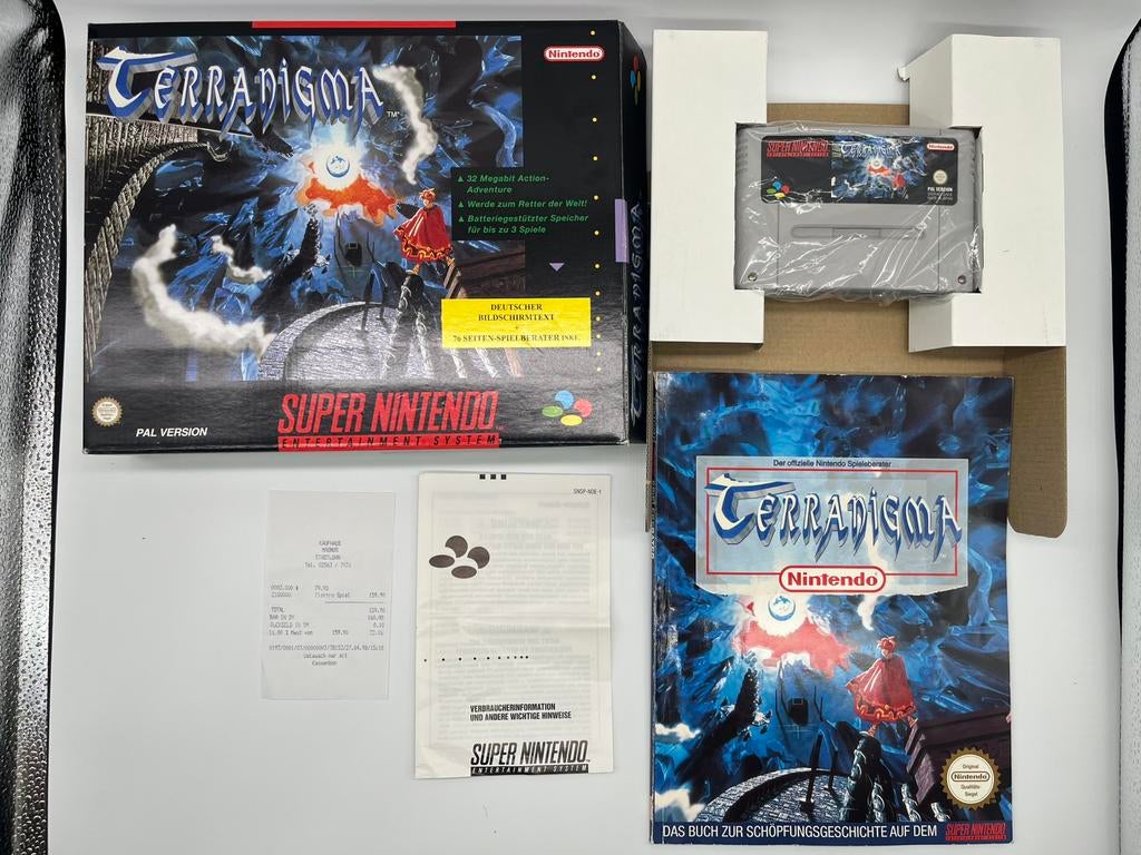 Terranigma *MINT* SNES Big Box + Nintendo Game Guide + Bon, Avontuur en Actie, 1 speler, Ophalen of Verzenden, Zo goed als nieuw