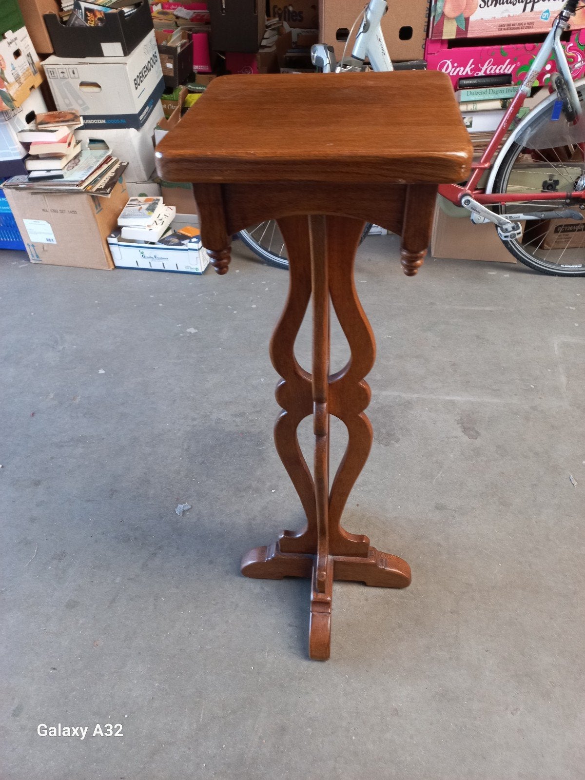 Antieke Bloementafel / Beeldentafel - Hout, Ophalen