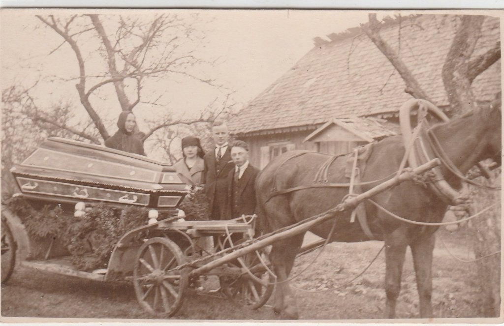 begrafenis per koets, Ophalen of Verzenden, 1920 tot 1940, Ongelopen, Overige thema's
