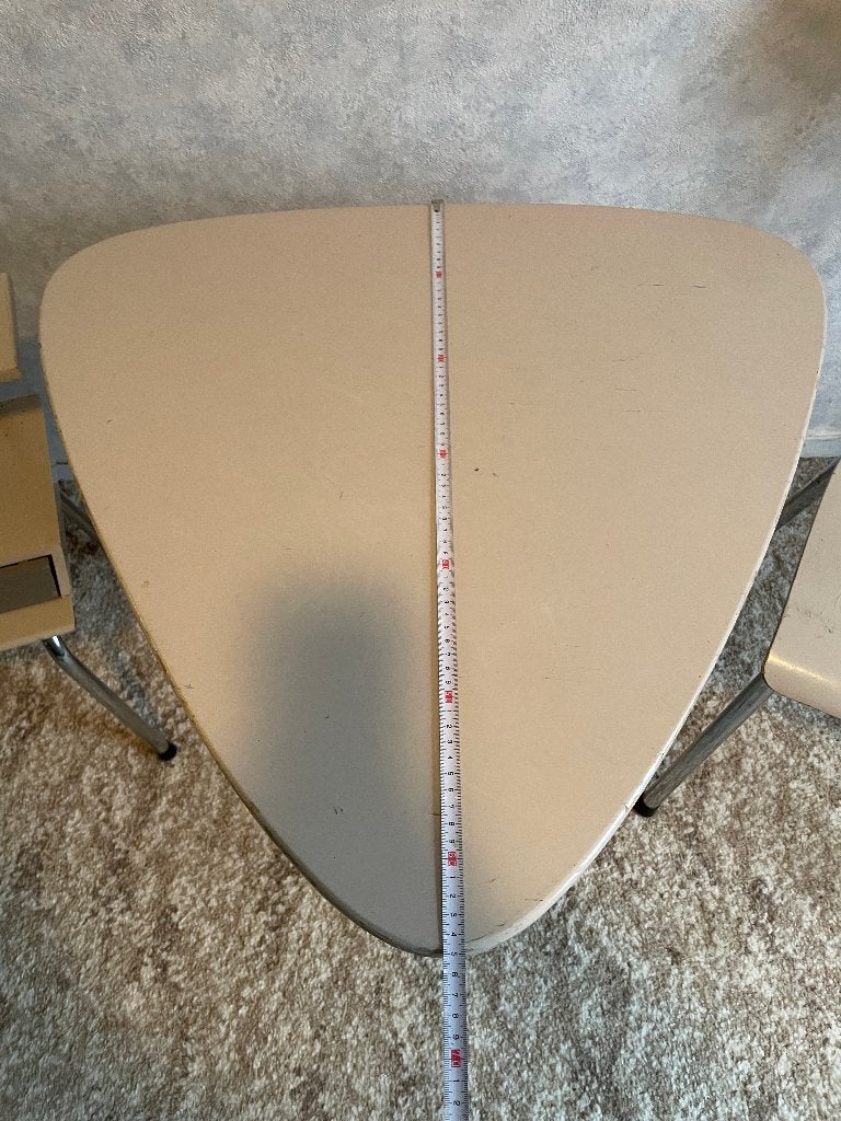 retro bijzet tafel, Ophalen, Gebruikt, 50 tot 100 cm, 50 tot 100 cm
