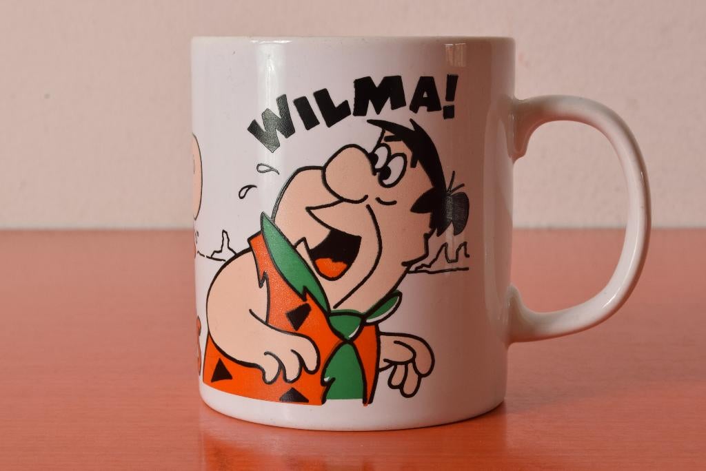 Retro vintage Kilncraft England mok - The Flinstones, Ophalen of Verzenden, Zo goed als nieuw, Overige stijlen, Kop(pen) en/of Schotel(s)