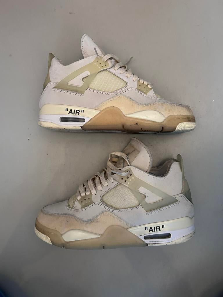 Nike off white jordan 4 sail maat 43, Kleding | Heren, Schoenen, Overige kleuren, Verzenden, Sneakers of Gympen, Gedragen