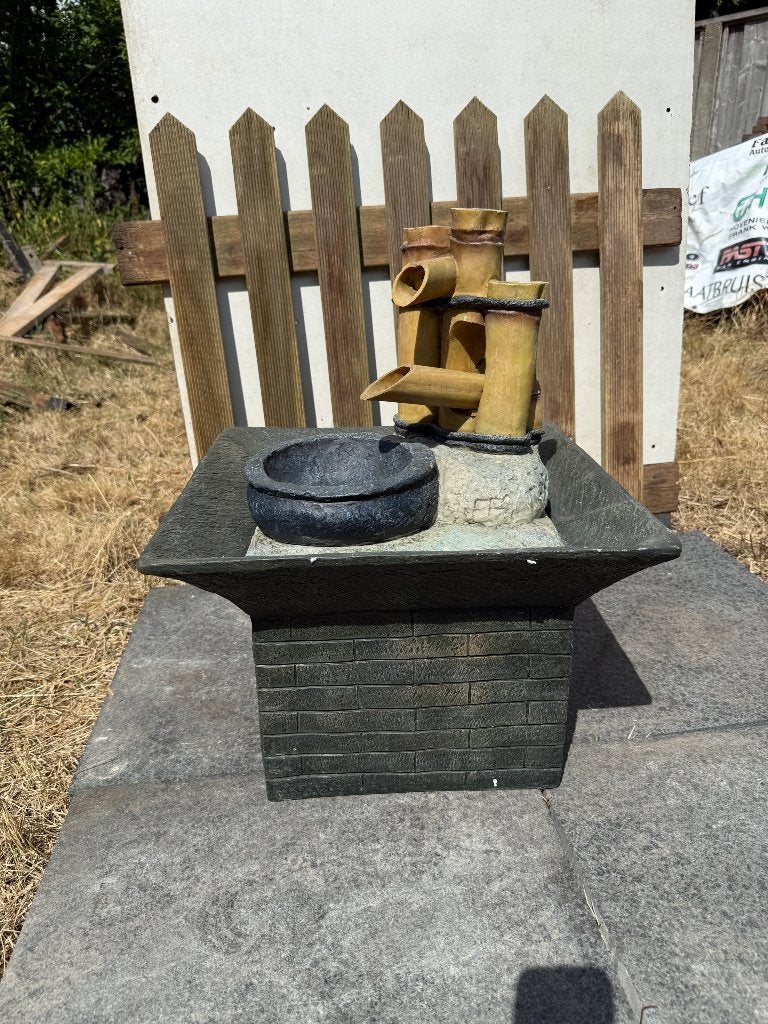 Bamboe Waterornament voor Tuin of Terras, Ophalen, Gebruikt, Kunststof, Waterornament