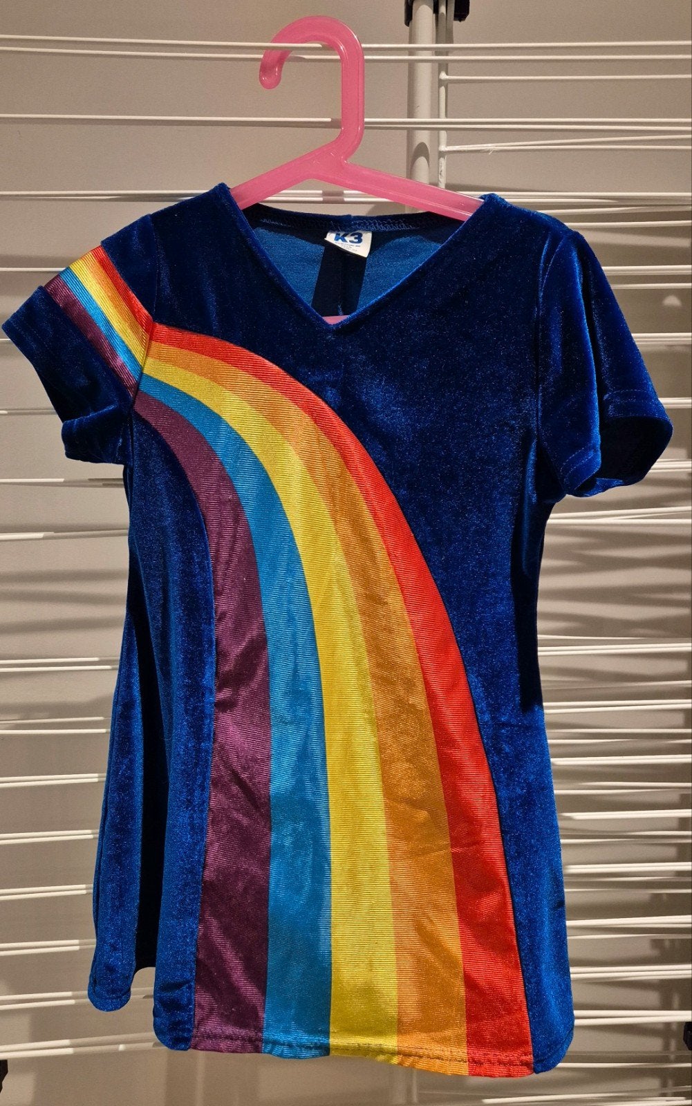 K3 regenboogjurk van Studio 100 - blauw - maat 116 (3-5 jr), Ophalen of Verzenden, Gebruikt, 110 t/m 116, Meisje