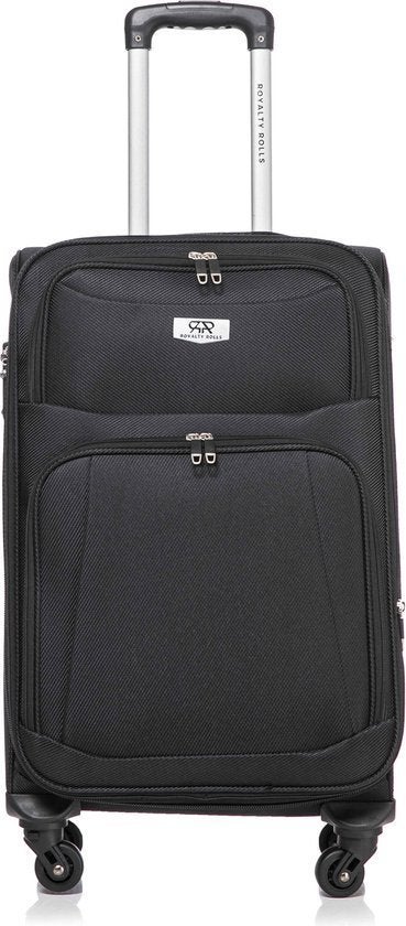 Koffer 68 cm72 Liter Expandable Zwart Trolley 66x41x26cm, 60 tot 70 cm, Hard kunststof, 45 tot 55 cm, 1045 AL