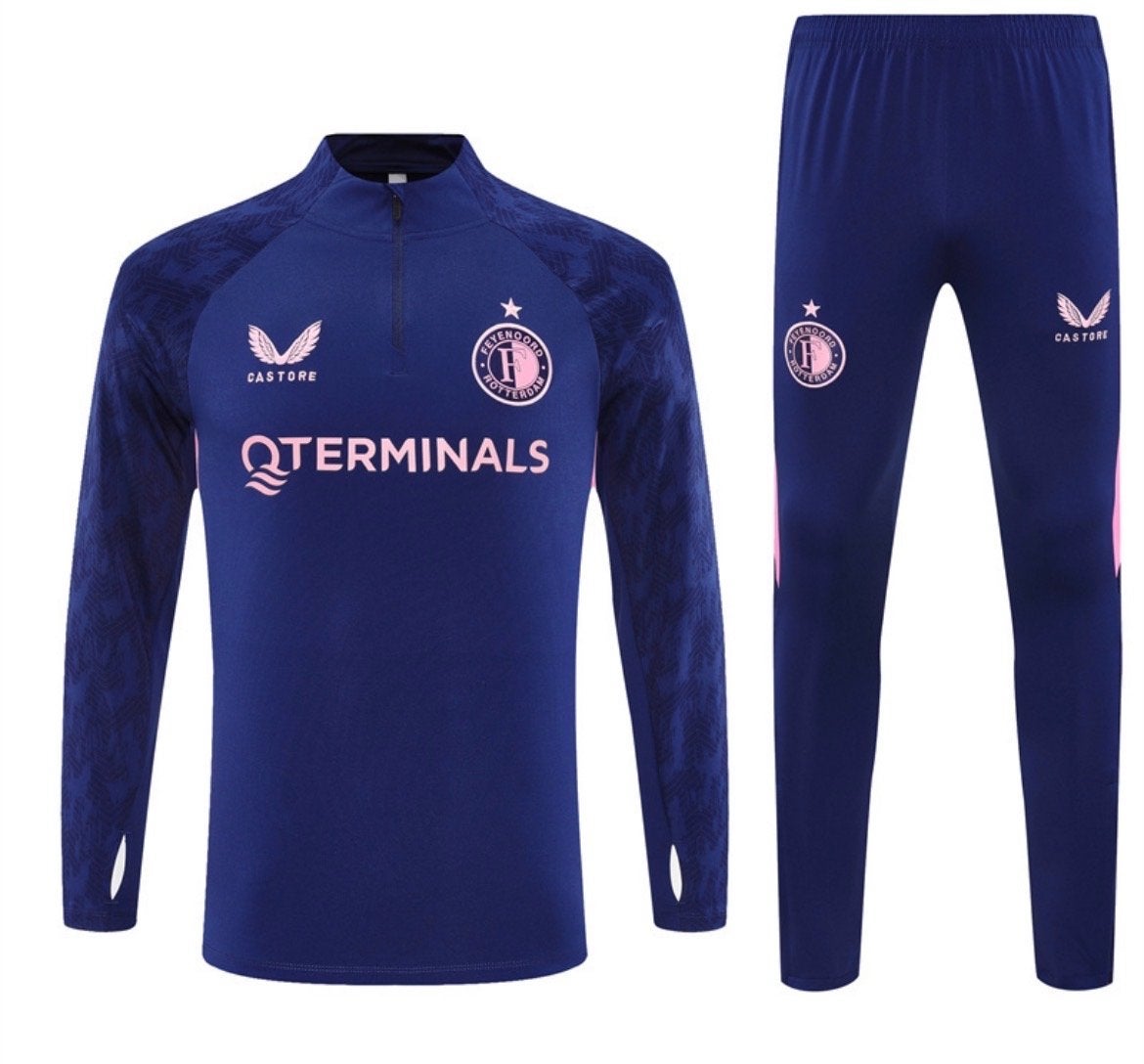 Feyenoord Trainingspak - Maten S t/m XL, Blauw, Ophalen of Verzenden, Zo goed als nieuw, Voetbal