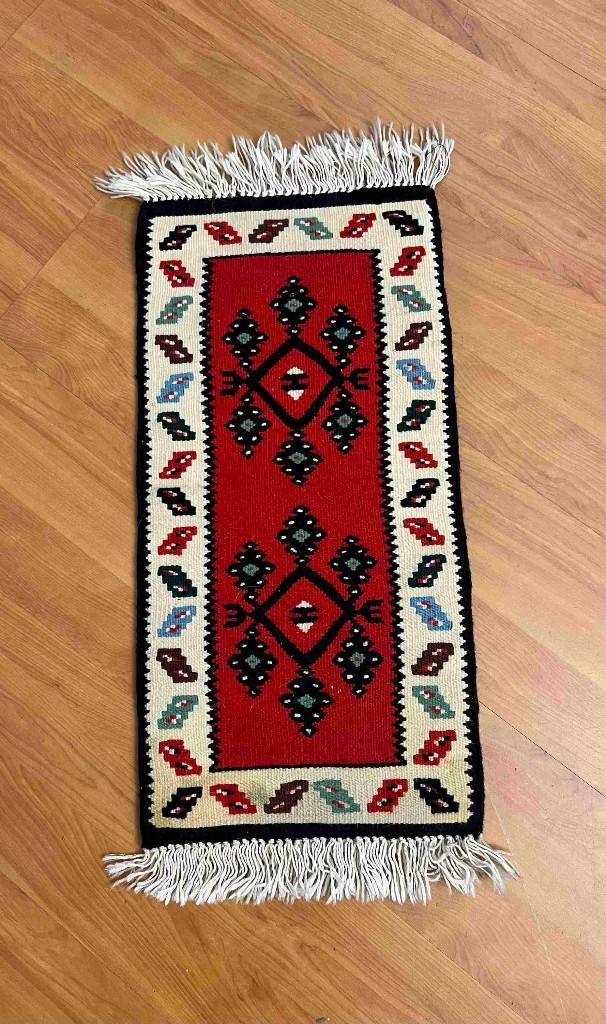 Vintage kelim kleed met ingestikte yoga mat 62/30 cm