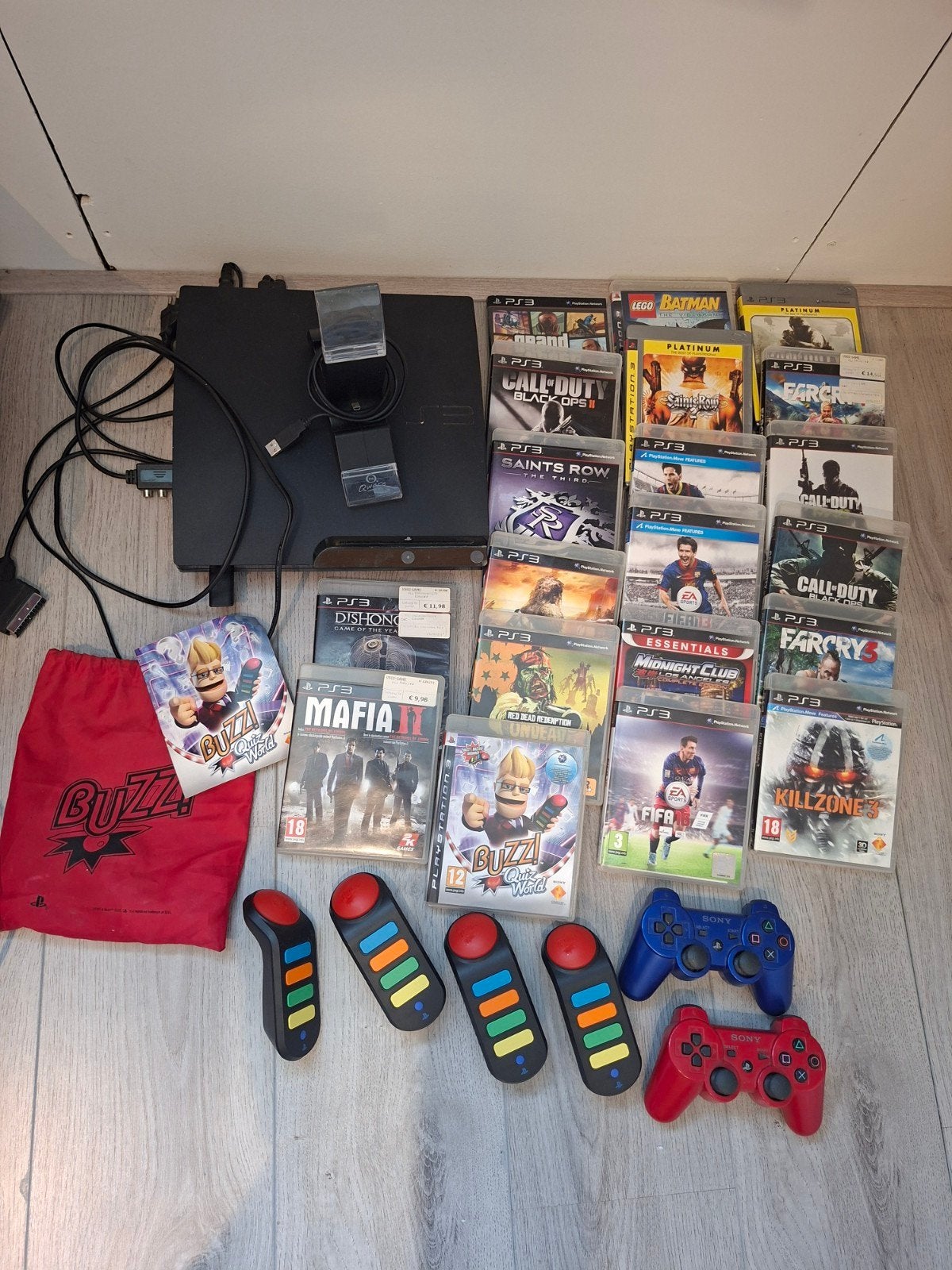 playstation 3 met 20 spellen !, Ophalen of Verzenden, Met 2 controllers, Slim