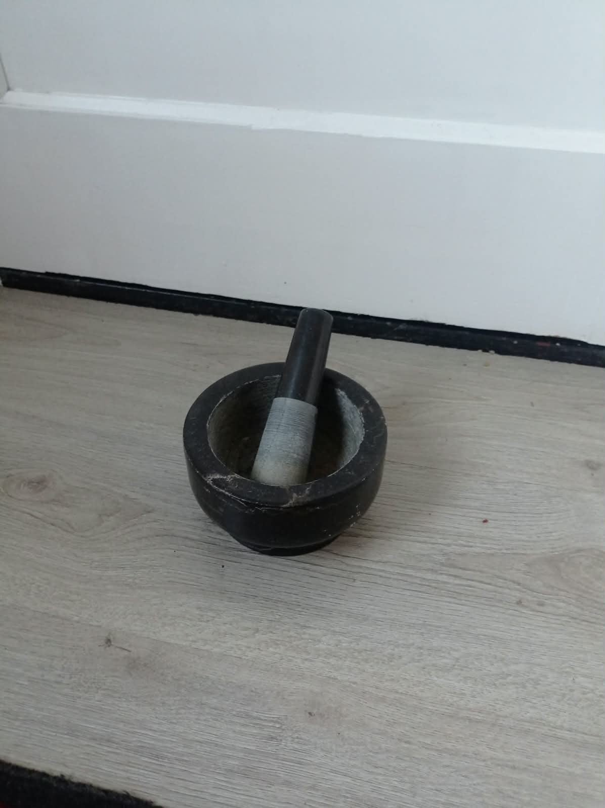 Natuurstenen Vijzel met Stamper - Zwaar en Robuust, Ophalen of Verzenden, Steen/keramiek, Grijs, Overige typen