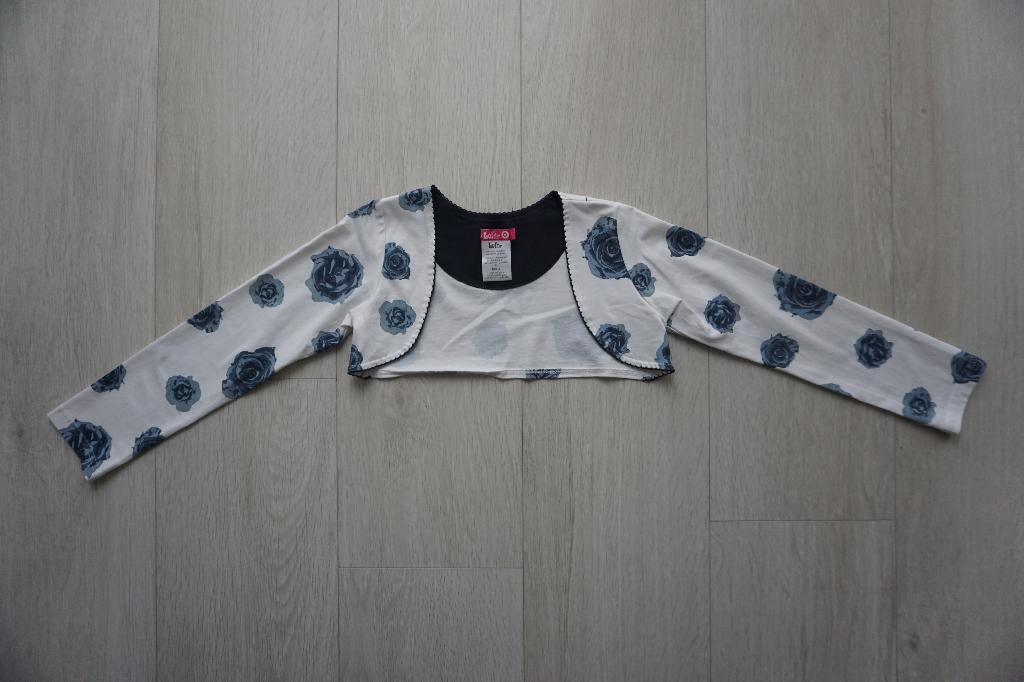 NIEUW Loff Lofff Jottum Vestje Vest Bolero Blauw Wit Mt. 128, Meisje, Trui of Vest, Nieuw, Ophalen of Verzenden