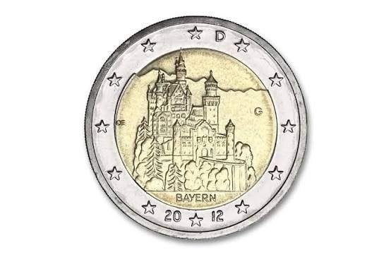 Duitsland - 2 euro 2012 - Neuschwanstein G ( Karlsruhe ), Verzenden, Duitsland, 2 euro, Losse munt