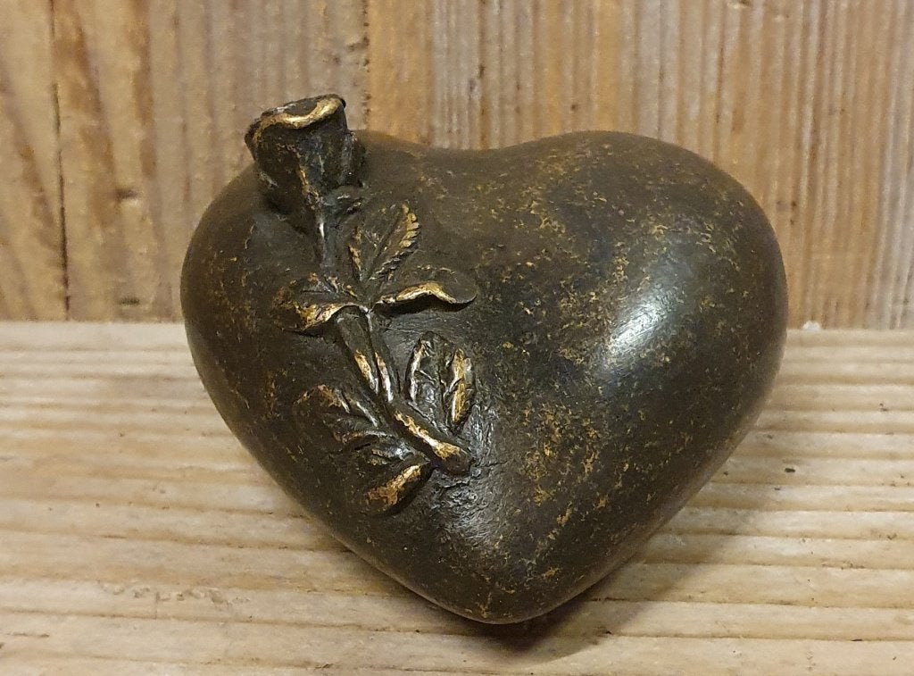 HART MET ROOS / mini urn / asurn, Nieuw, Info@huisentuindecoratiemarie.nl, Huis en tuin decoratie marie, Peize