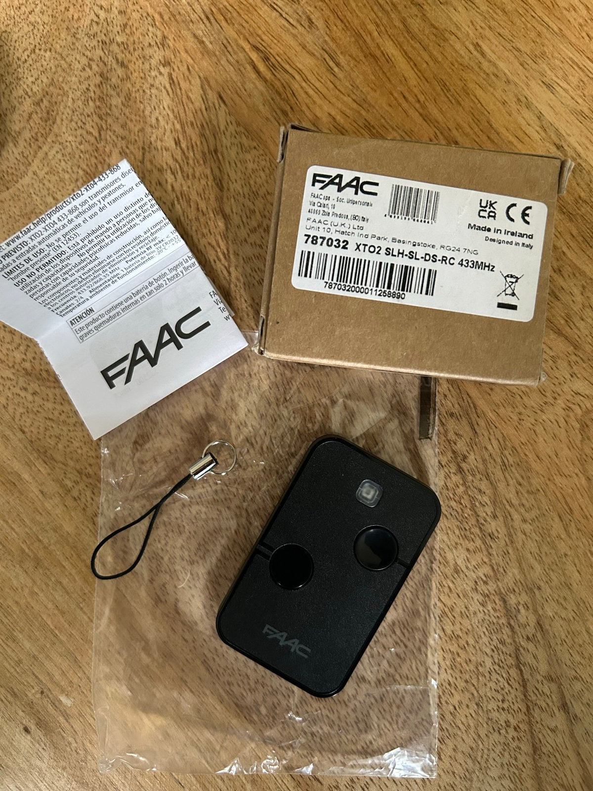 FAAC Handzender XT02 SLH-SL-DS-RC 433MHz - Nieuw in doos, Ophalen of Verzenden, Nieuw