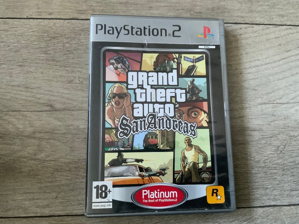 Playstation 2 - GTA San Andreas PS2 Grand theft Auto + Map, Spelcomputers en Games, Avontuur en Actie, 1 speler, Ophalen of Verzenden