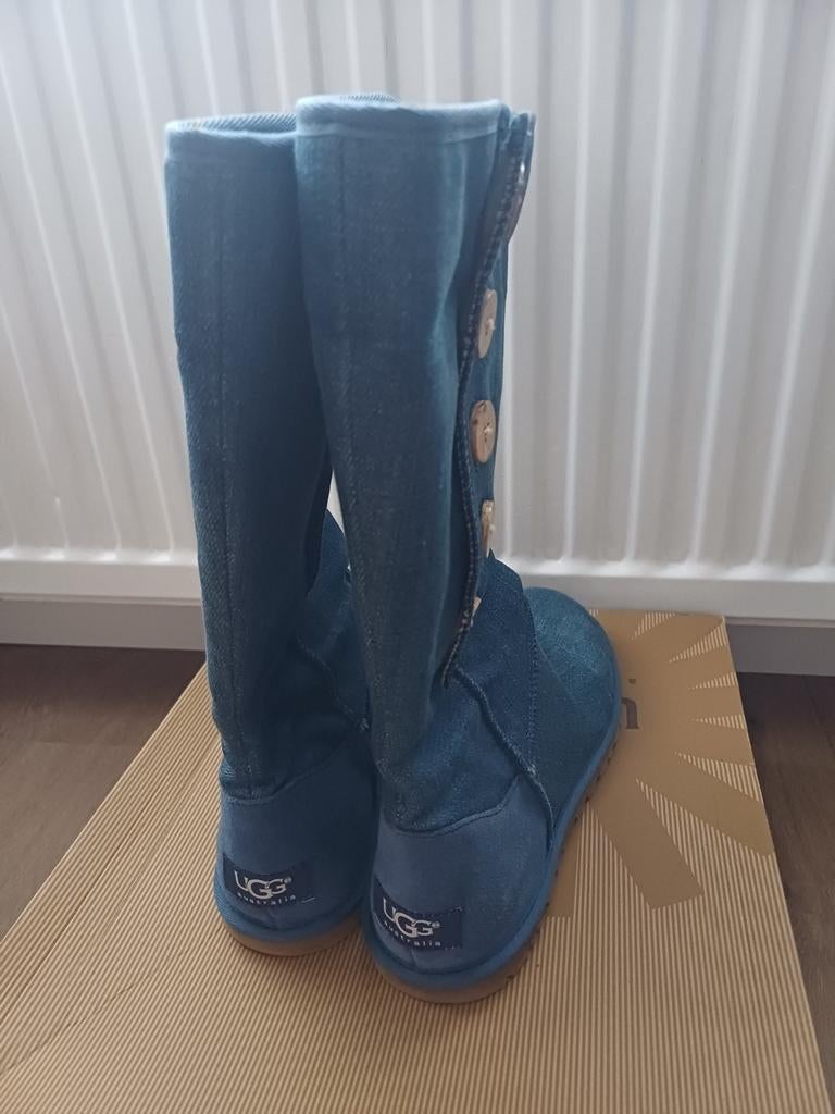 UGG Australia spijkerstof laarzen met knopen, Ophalen, Blauw, UGG Australia, Lage of Enkellaarzen