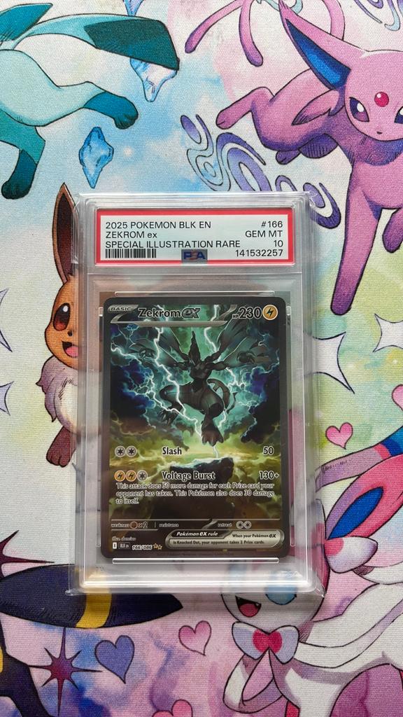 Zekrom EX 166 PSA 10 Black Bolt, Ophalen of Verzenden, Zo goed als nieuw