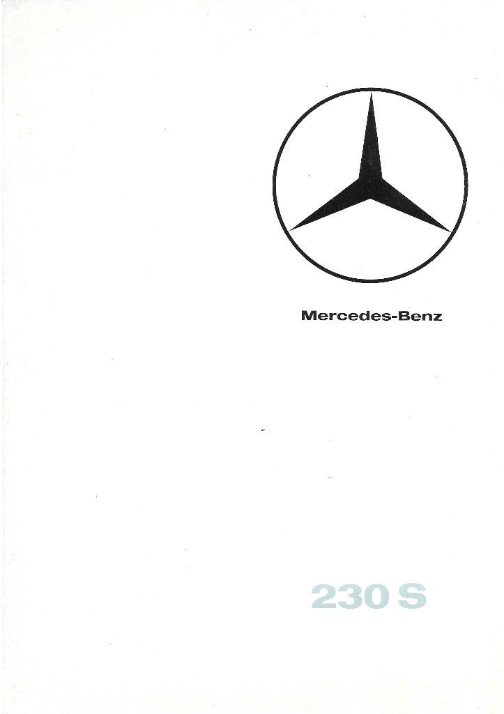 Mercedes Benz 230 S auto folder 1965, Verzenden, Zo goed als nieuw, Mercedes