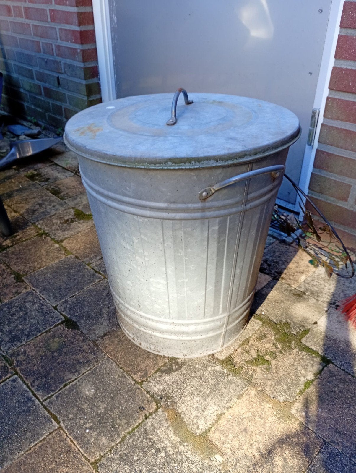 Gietijzeren Alval Emmer met Deksel - Vintage Stijl, Ophalen, Vintage, Gebruikt, Metaal
