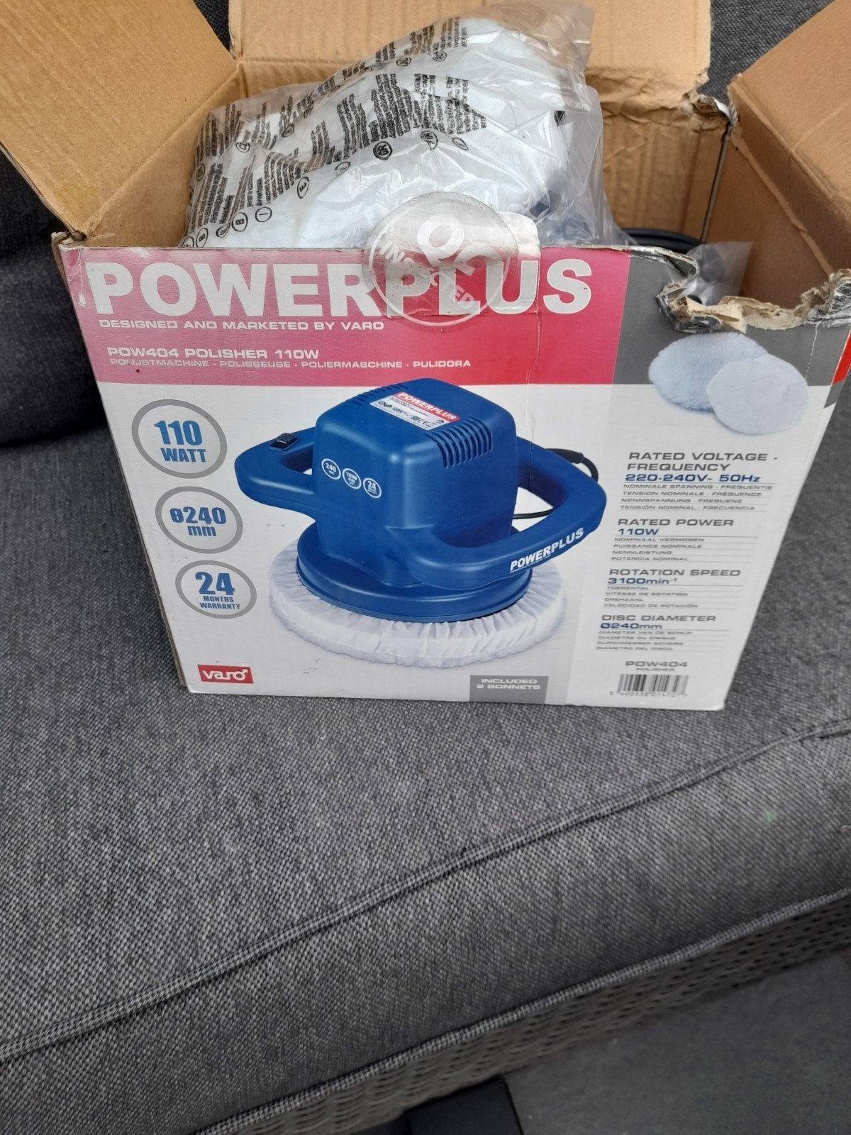 Powerplus POW404 Polijstmachine 110W - Nieuw in doos, Ophalen of Verzenden, Nieuw
