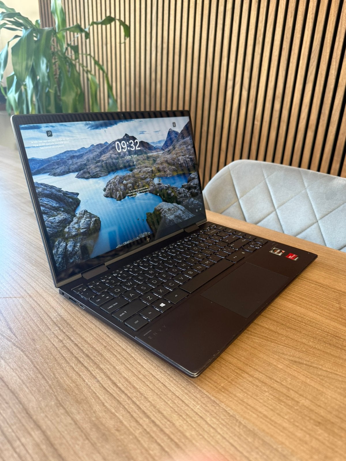 HP Envy x360 13 | 13,3” Touchscreen | 512GB | Ryzen 5, Ophalen, 2 tot 3 Ghz, Qwerty, 8 GB