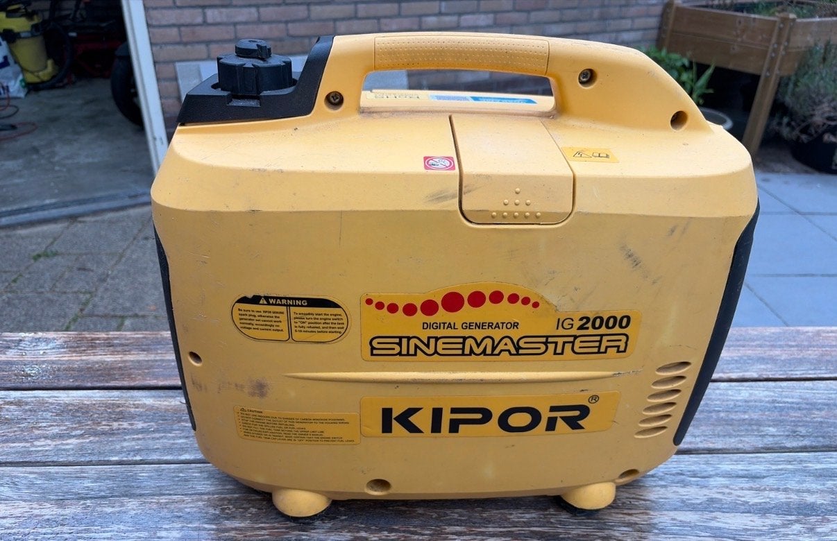 Kipor Sinemaster IG2000 Digitale Generator - Gebruikt, Ophalen, Gebruikt, Benzine, Geluidgedempt