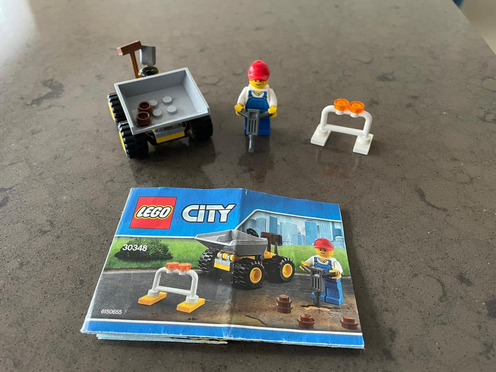 Lego city 30348 wegwerker, City, Lego, Ophalen of Verzenden, Zo goed als nieuw