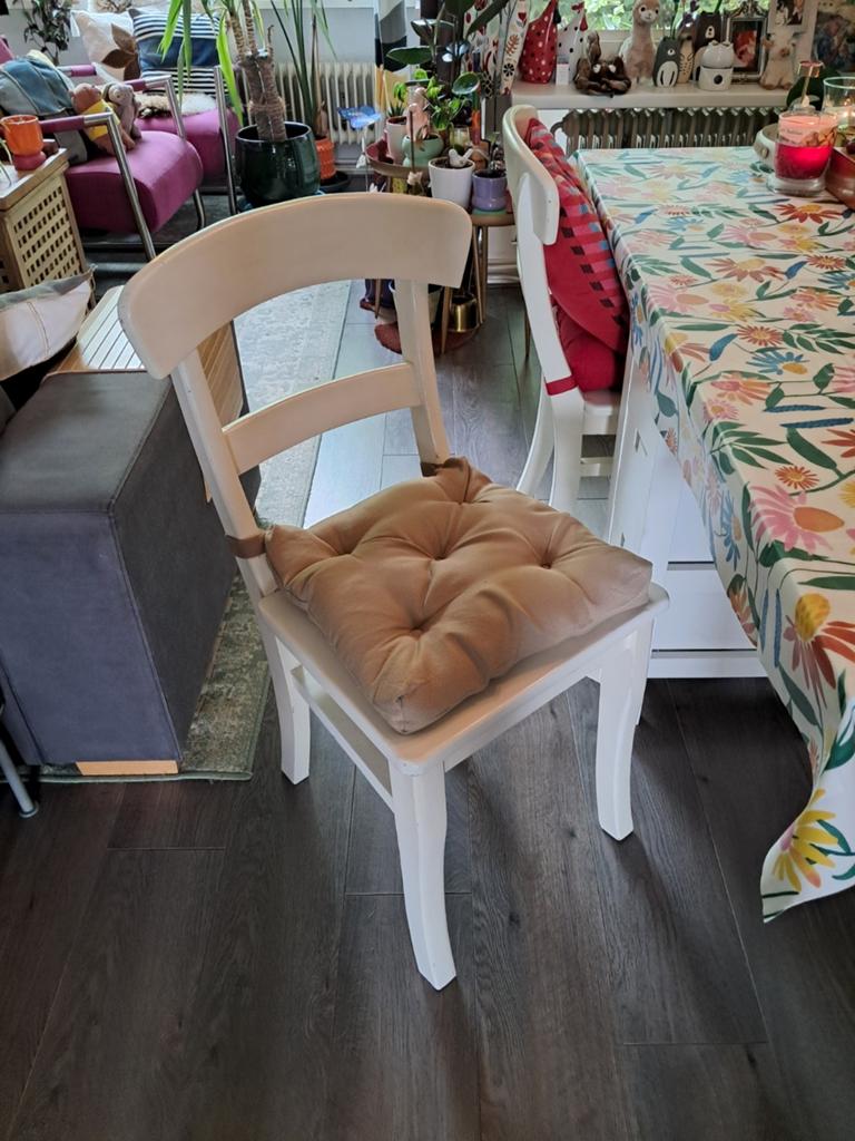4x IKEA stoelen, gebruikt maar nog goed, Ophalen, Gebruikt, Wit, Vier