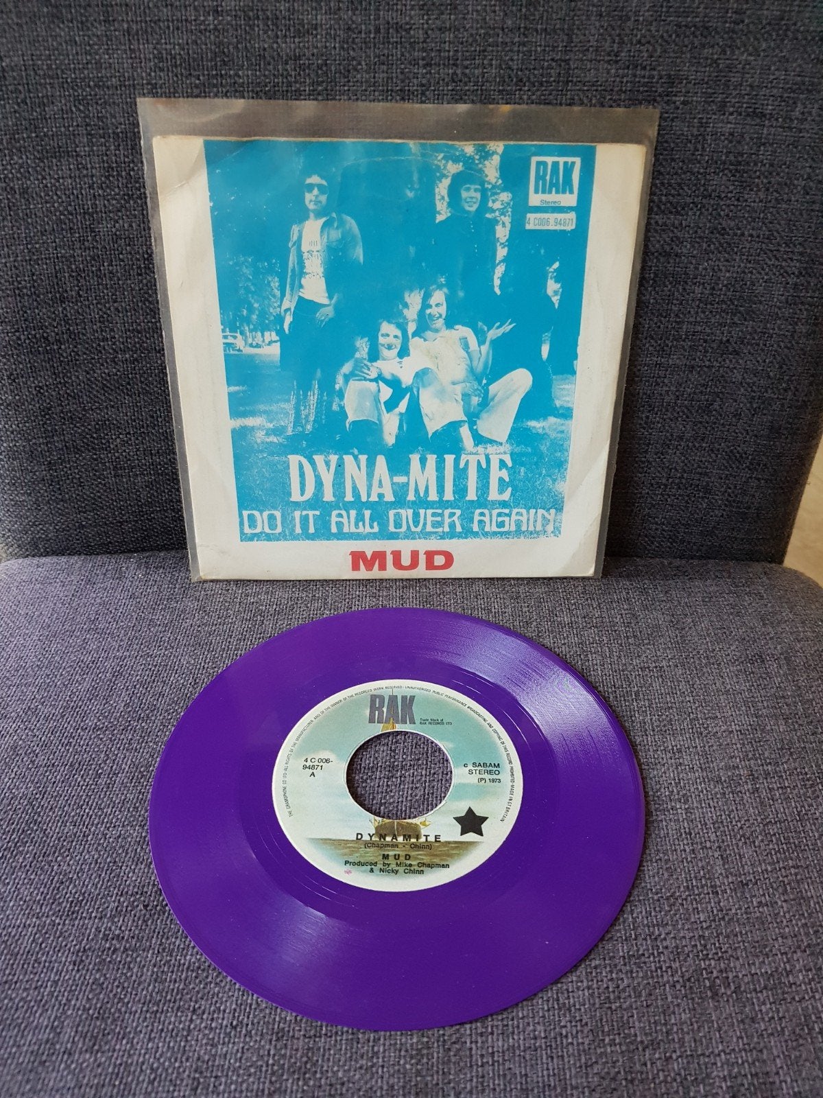 MUD - Dynamite (België Paars Vinyl), Cd's en Dvd's, Vinyl Singles, Ophalen of Verzenden, Zo goed als nieuw