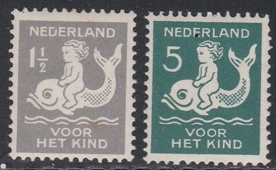 Nederland 1929 225/226 Kind 1,5c+5c, Postfris, Ophalen of Verzenden, T/m 1940, Postfris