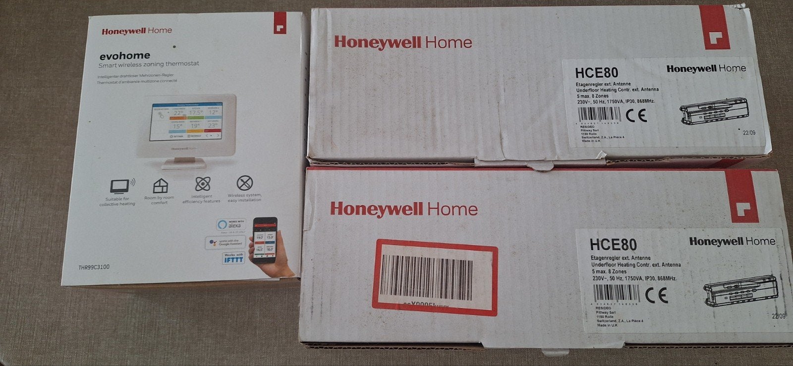 HONEYWELL EVOHOME DRAADLOZE WIFI THERMOSTAAT NIEUW!!, Doe-het-zelf en Verbouw, Thermostaten, Ophalen of Verzenden, Nieuw