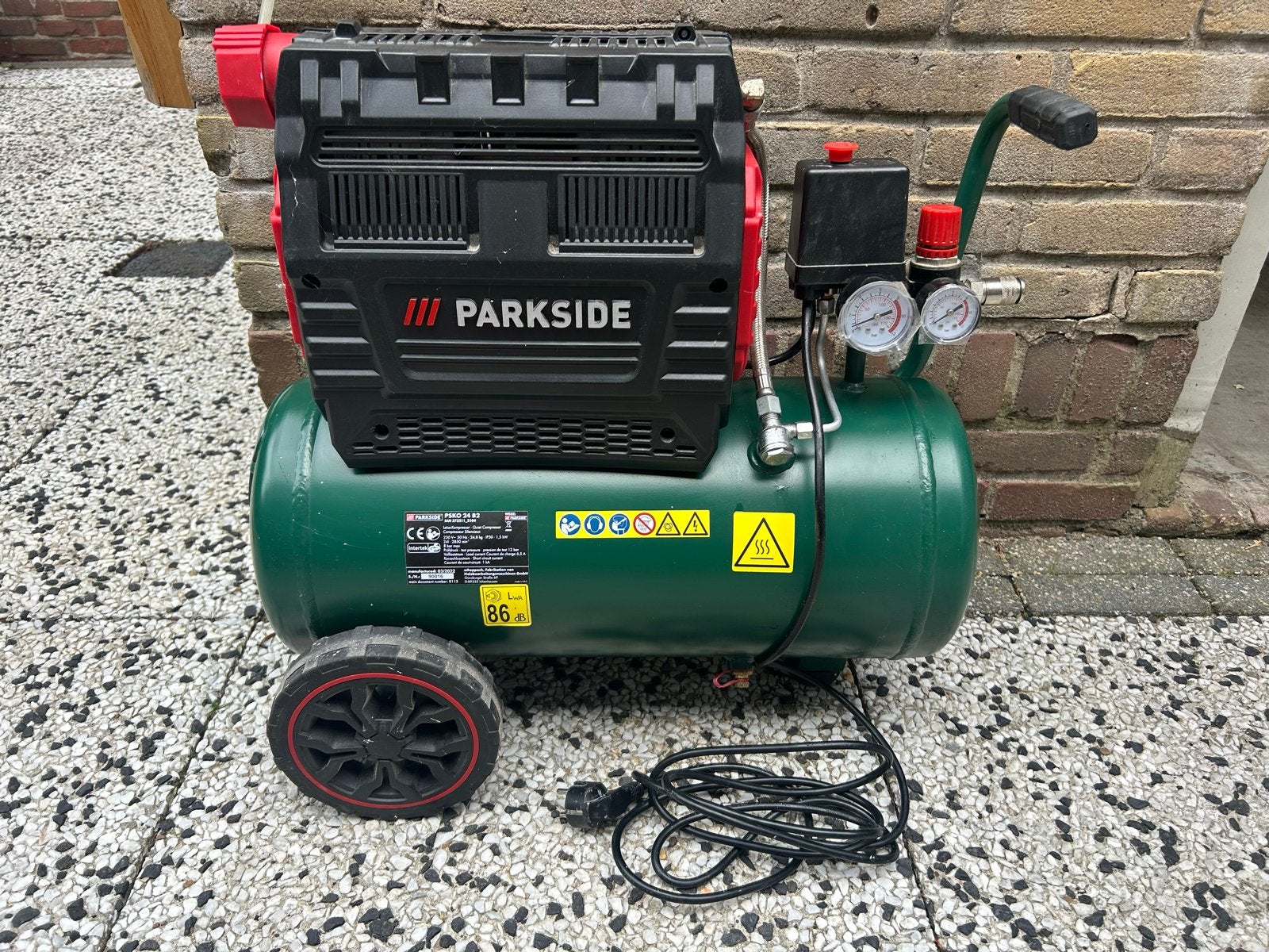 Parkside PSKO 24 B2 Compressor - Zo goed als nieuw, Ophalen, 6 tot 10 bar, Zo goed als nieuw, Minder dan 200 liter/min