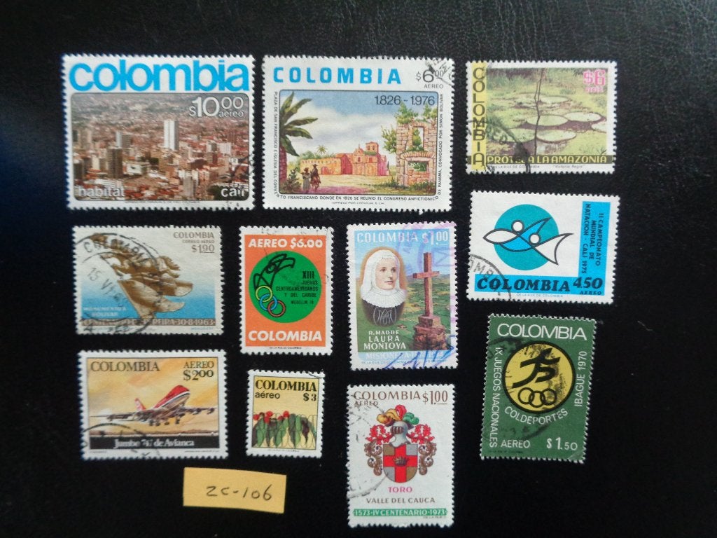 colombia - diverse (zc-106), Ophalen of Verzenden, Gestempeld, Zuid-Amerika