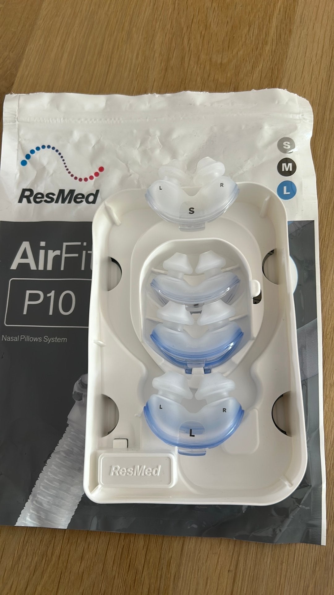 Nieuwe Resmed Airfit P10 neusdoppen maat S en L, Diversen, Ophalen of Verzenden, Nieuw