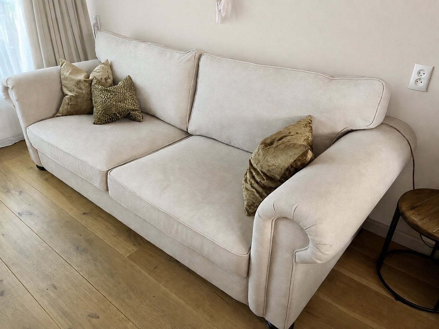 UrbanSofa San Remo 3-zits | ZGAN | Dec. 2025 | Crème, Ophalen, 250 tot 300 cm, 100 tot 125 cm, Zo goed als nieuw