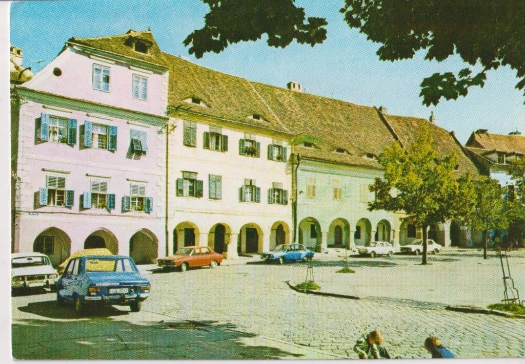 Roemenie , Sibiu met Dacia 1300 / Renault 12, Ophalen of Verzenden, 1960 tot 1980, Ongelopen, Overig Europa