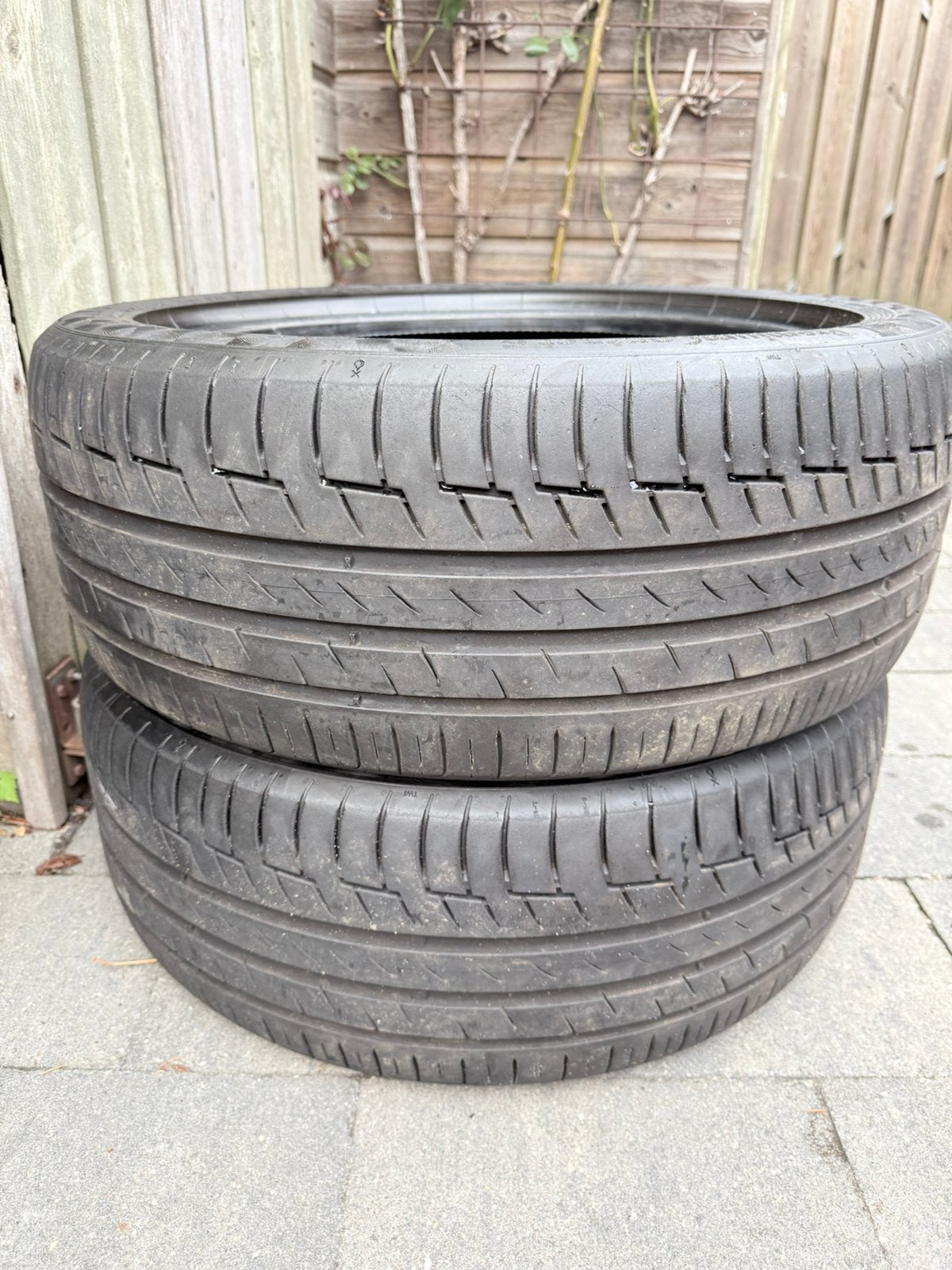 225 45 18 zomerbanden Continental PremiumContact6 2xband, Auto-onderdelen, Banden en Velgen, Ophalen, 18 inch, Gebruikt, Band(en)
