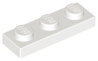 Lego plaatjes 1x3 wit 21 stuks, Ophalen of Verzenden, Gebruikt, Losse stenen, Lego