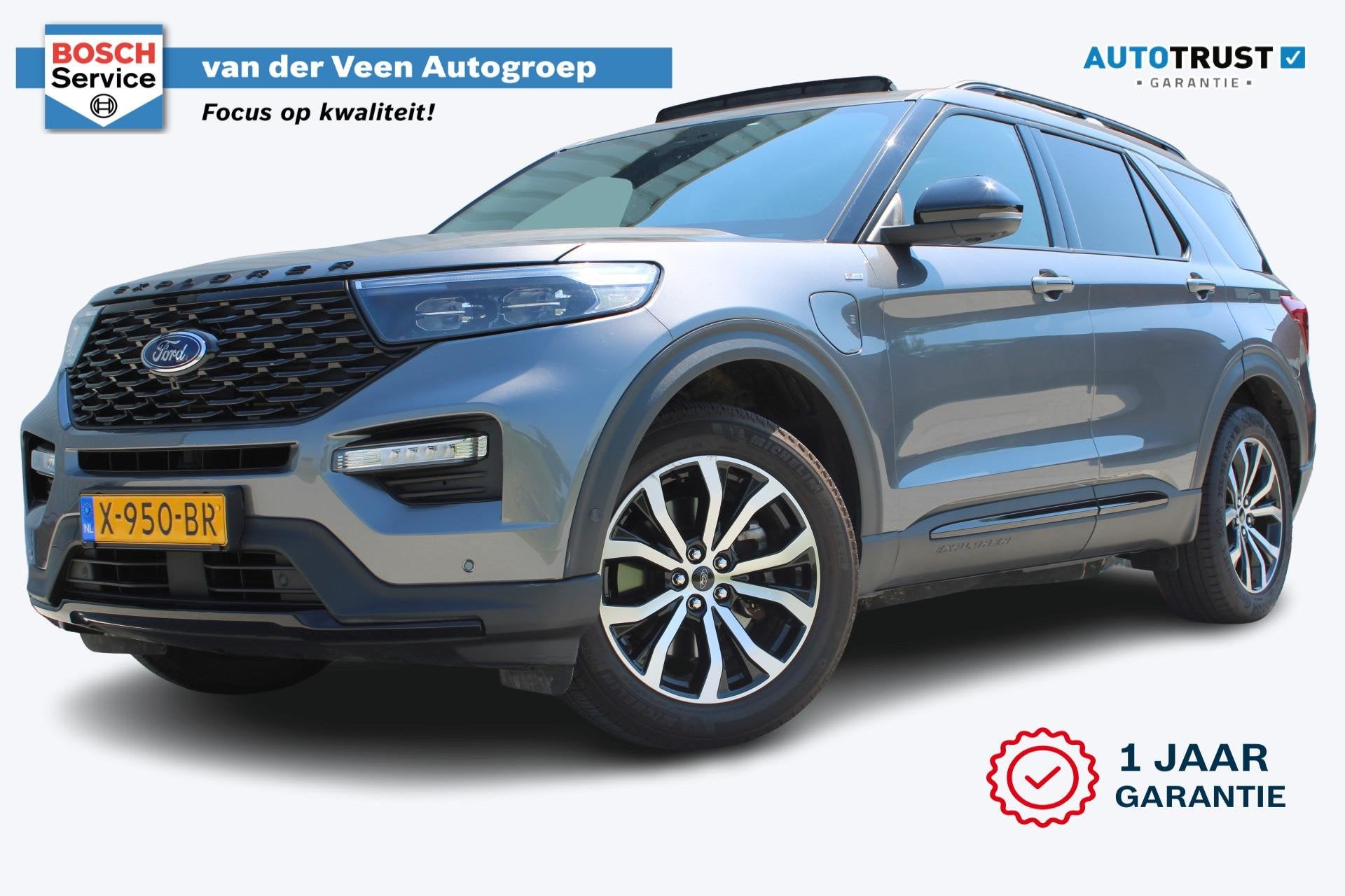 Ford Explorer 3.0 V6 EcoBoost PHEV ST-Line | Incl. 12 maande, Automaat, Dealer onderhouden, 2441 kg, Bedrijf