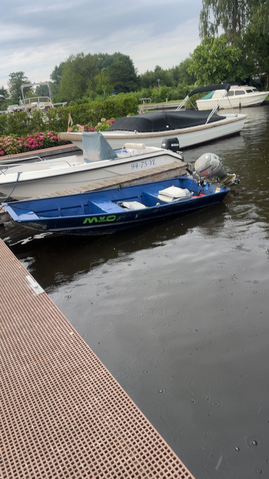 Aluminium platbodem, Ophalen, Zo goed als nieuw, Aluminium, Buitenboordmotor