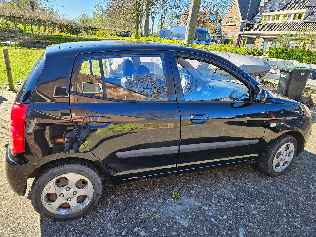 Kia Picanto 1.0 2008 Zwart, Auto's, Voorwielaandrijving, 836 kg, Zwart, 4 cilinders