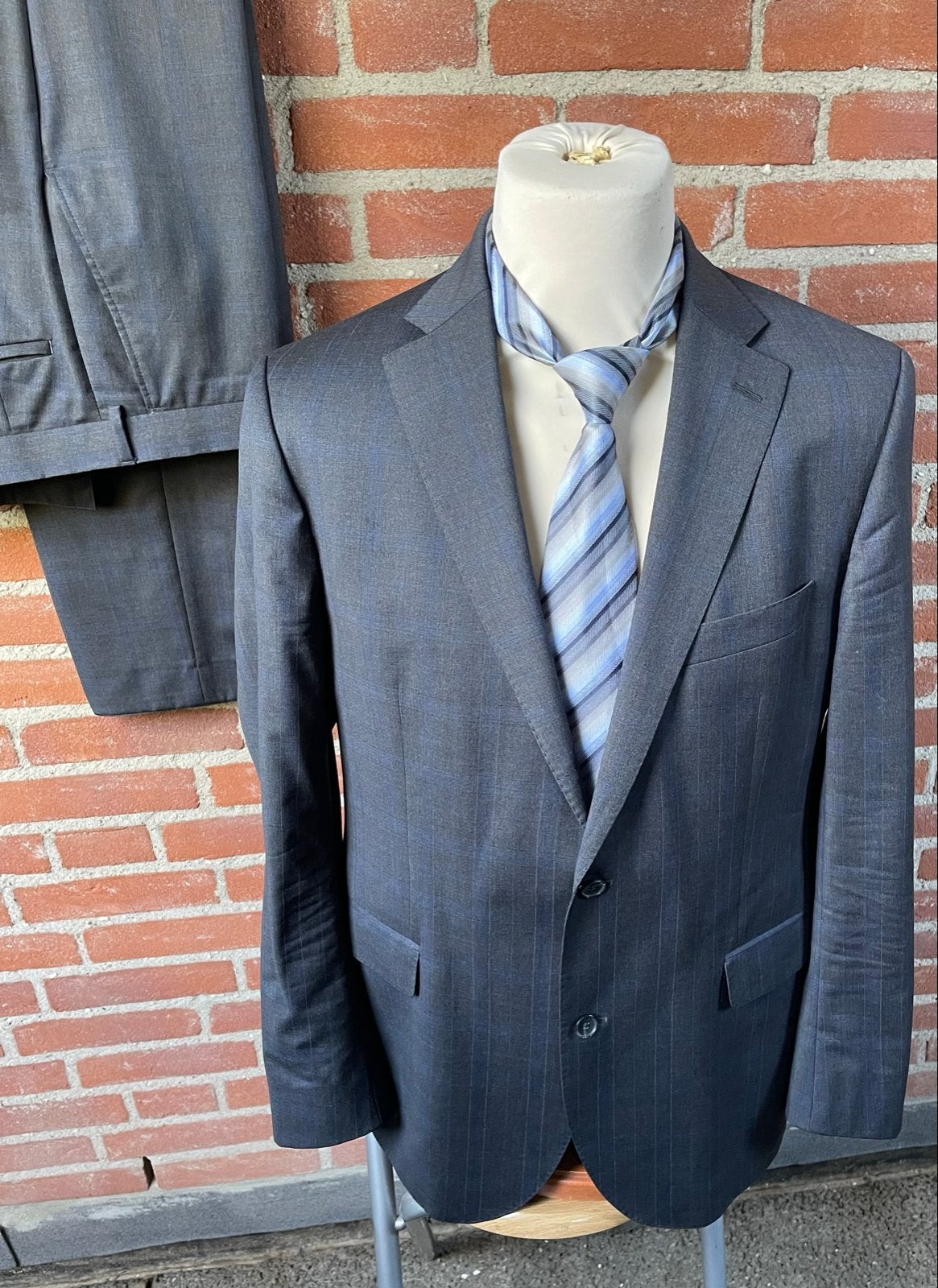 Eduard Dressler Pak Maat 52 - 100% Scheerwol - Smart Tailore, Ophalen of Verzenden, Gedragen, Maat 52/54 (L), Grijs